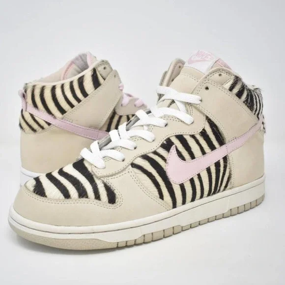 Nike Shoes 204 Nike Dunk High Pink Zebra Poshmark